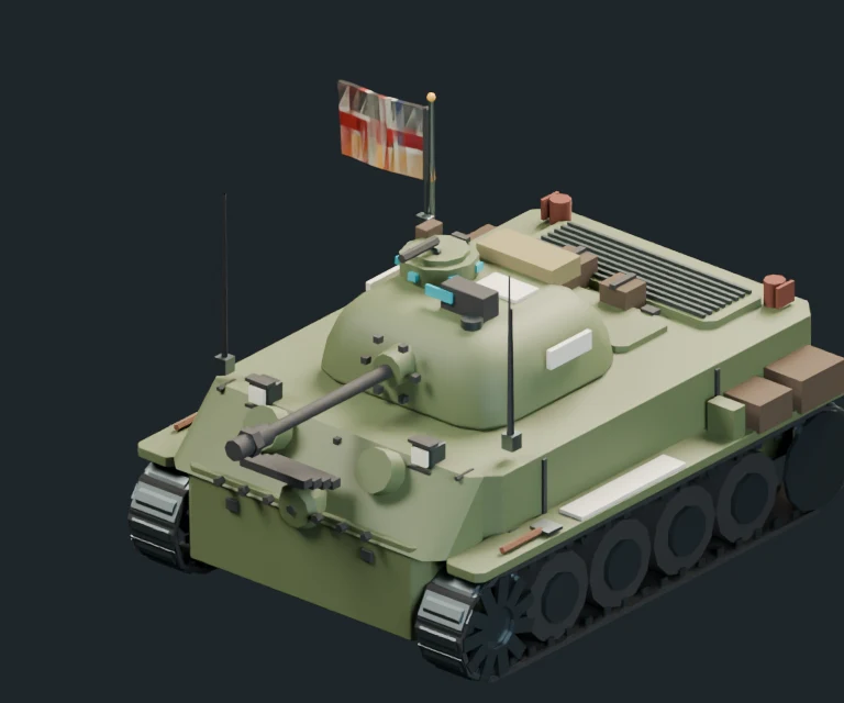 Light Tank, final Blender render