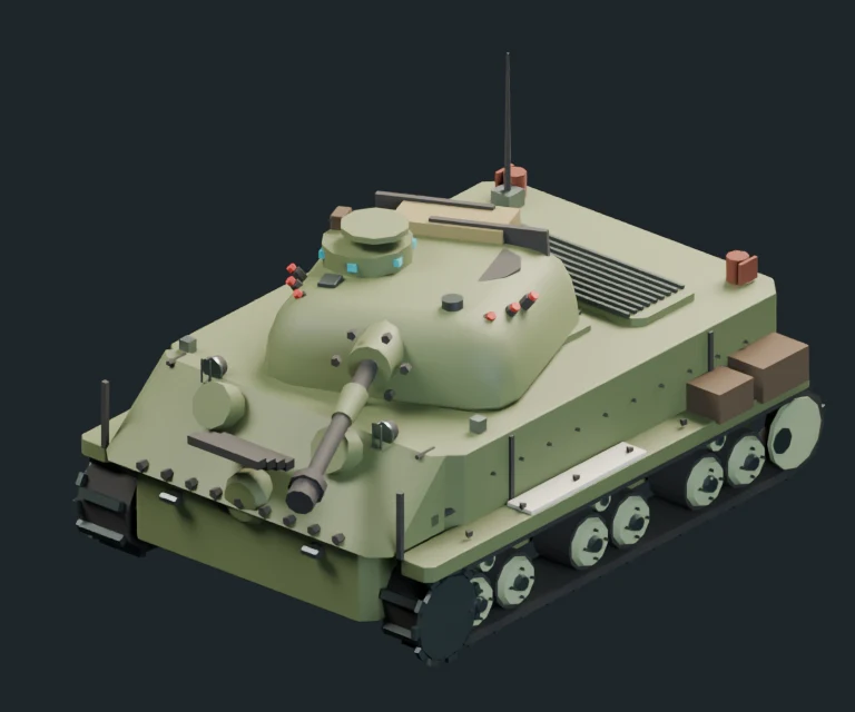 Husk (Medium Tank), final Blender render