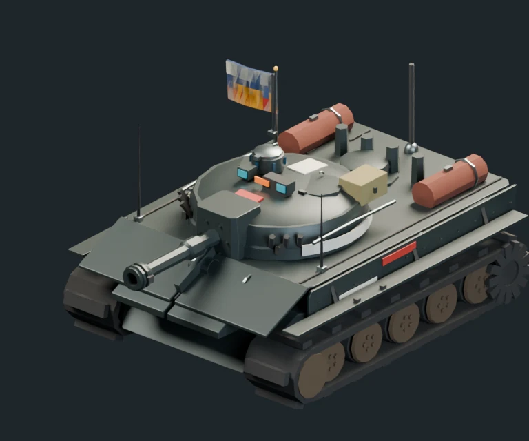 Heavy Tank, final Blender render