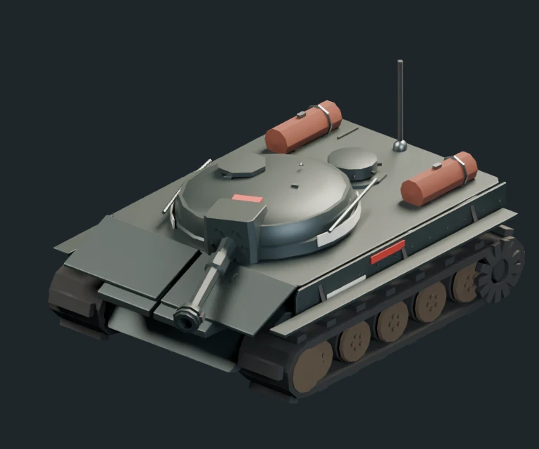 Husk (Heavy Tank), final Blender render