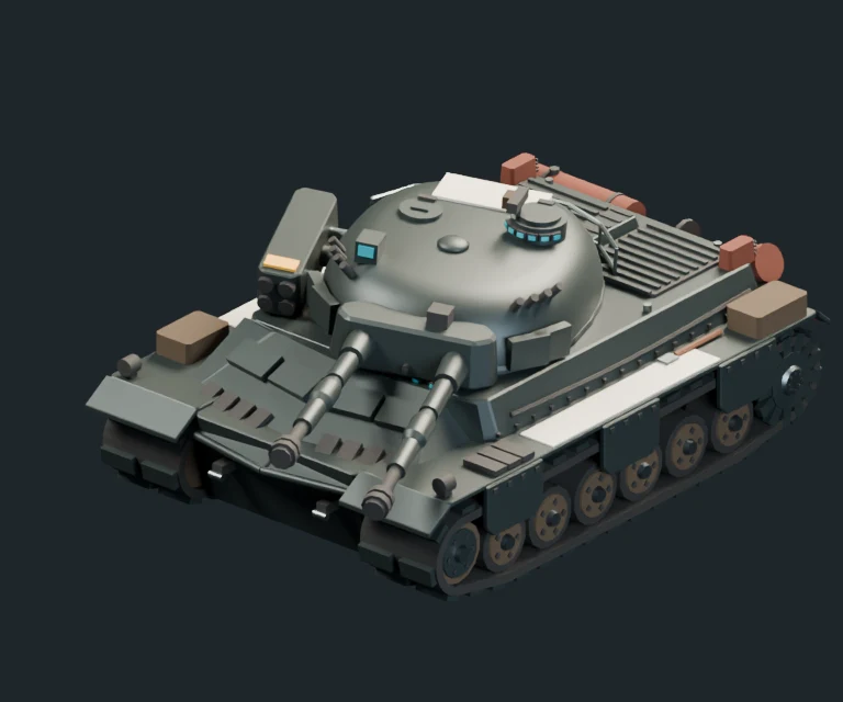 Husk (Mammoth Tank), final Blender render