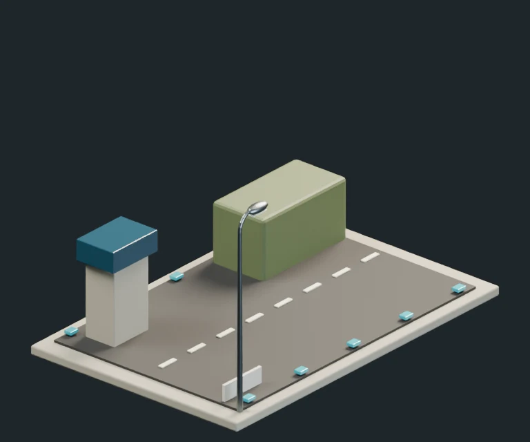Airfield, final Blender render