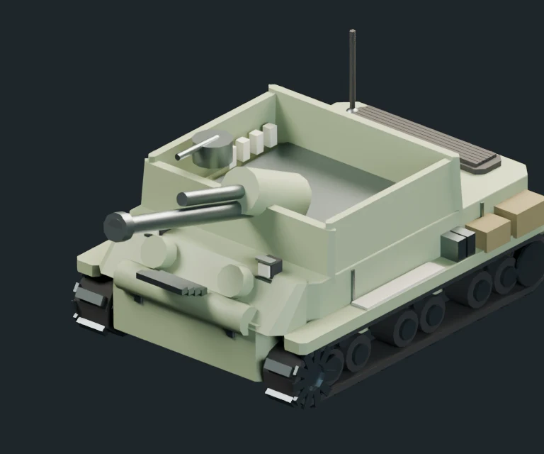 Artillery, final Blender render