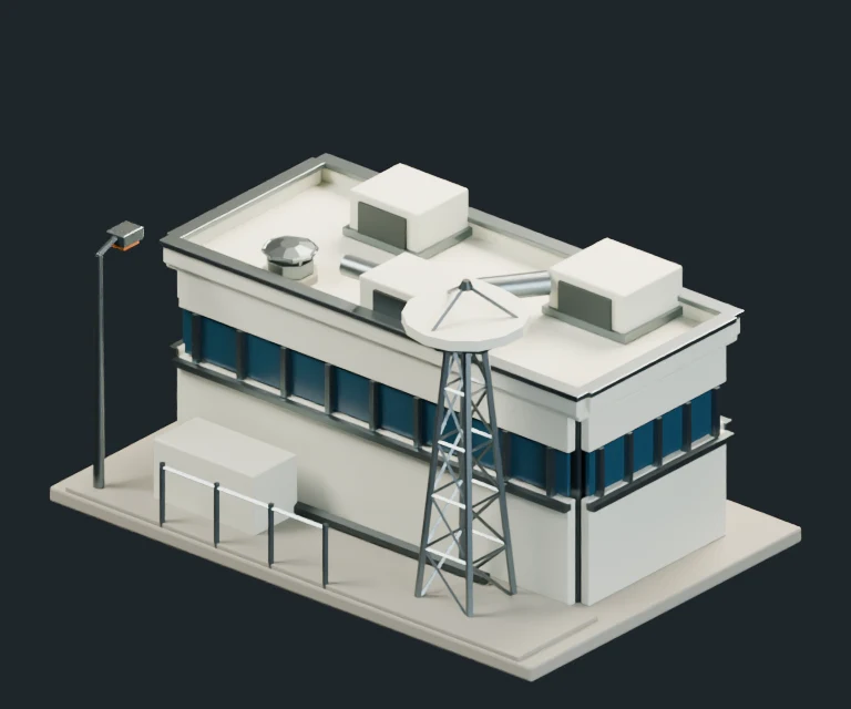 Allied Tech Center, final Blender render