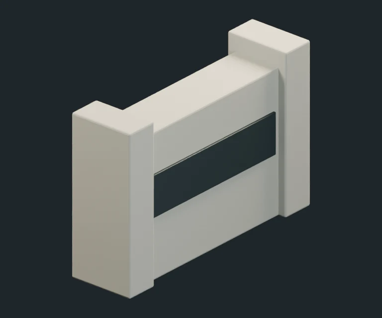 Concrete Wall, final Blender render