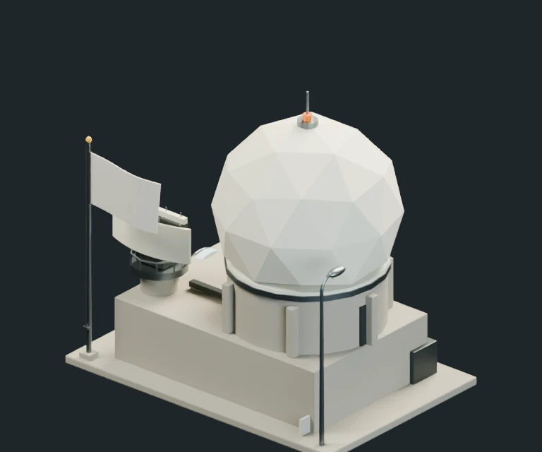 Radar Dome, final Blender render