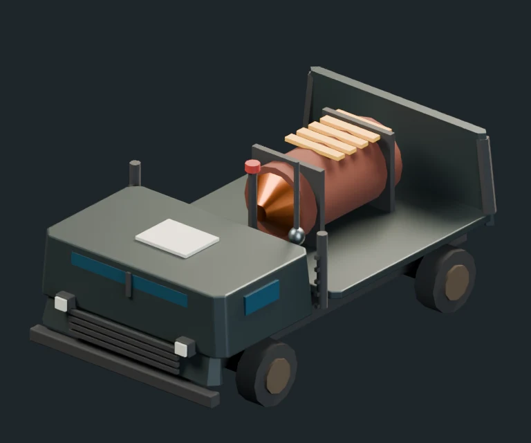 Demolition Truck, final Blender render