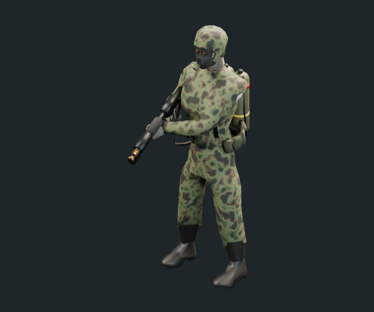 Flame Infantry, final Blender render