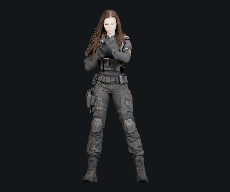 Riki · Commando, final Blender render