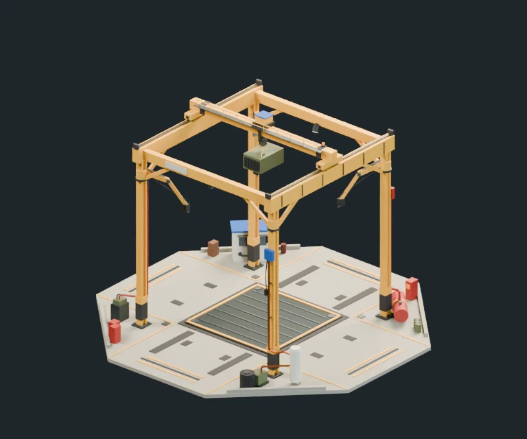 Service Depot, final Blender render
