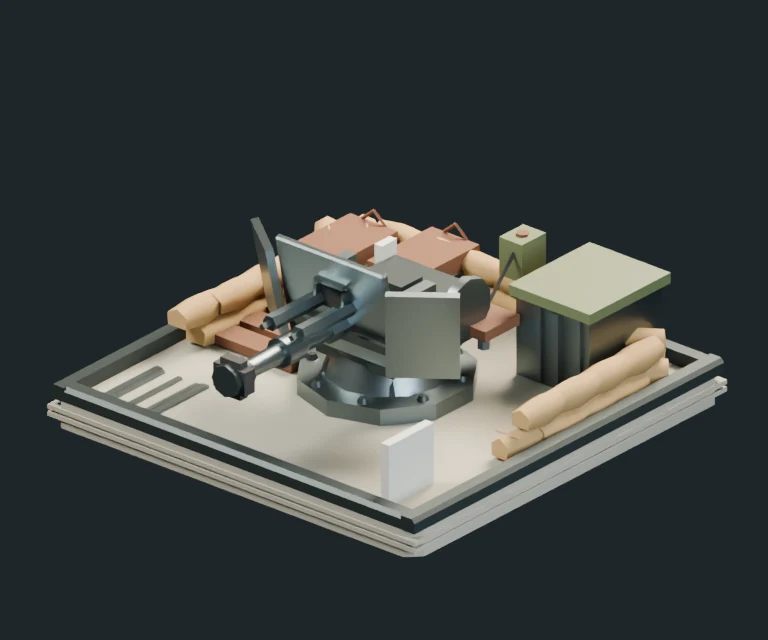 Turret, final Blender render