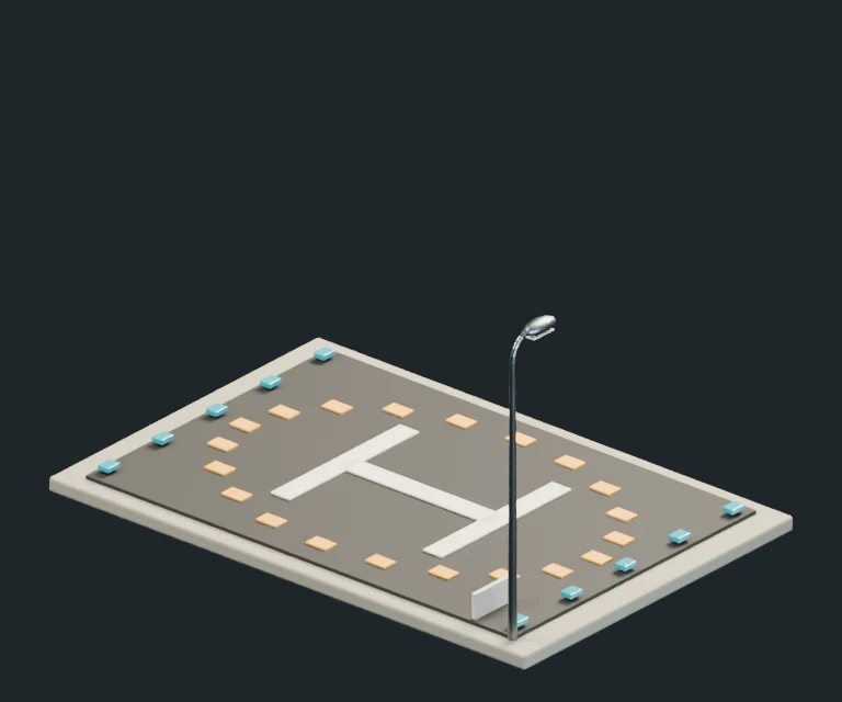 Helipad, final Blender render