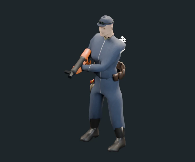 Mechanic, final Blender render