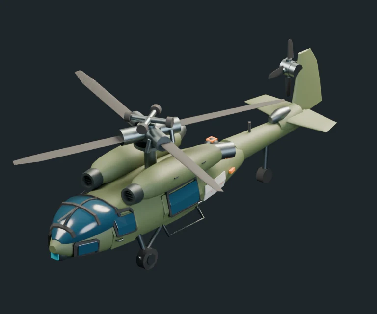 Black Hawk, final Blender render