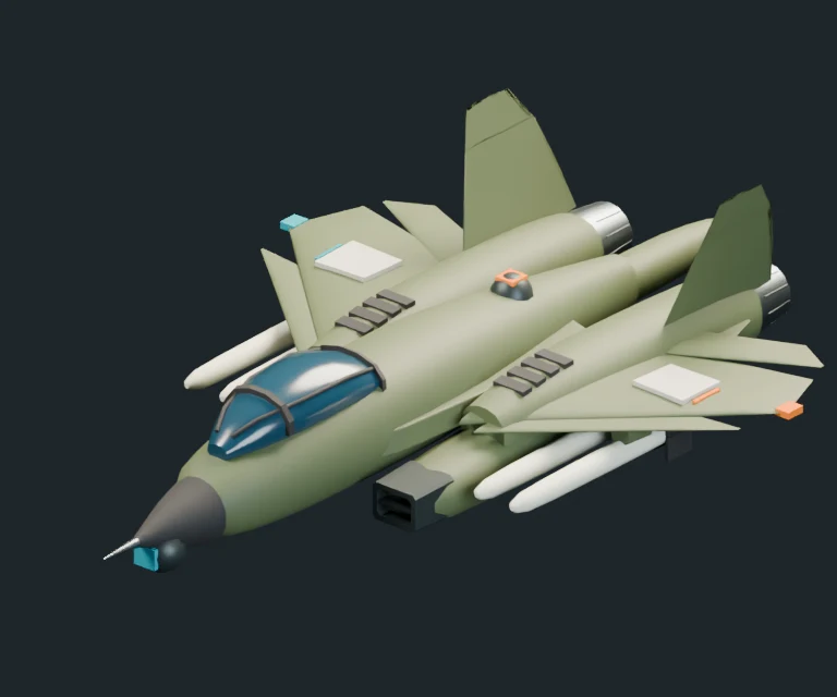 MiG Attack Plane, final Blender render