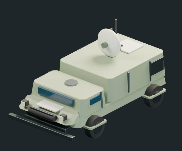 Mobile Radar Jammer, final Blender render