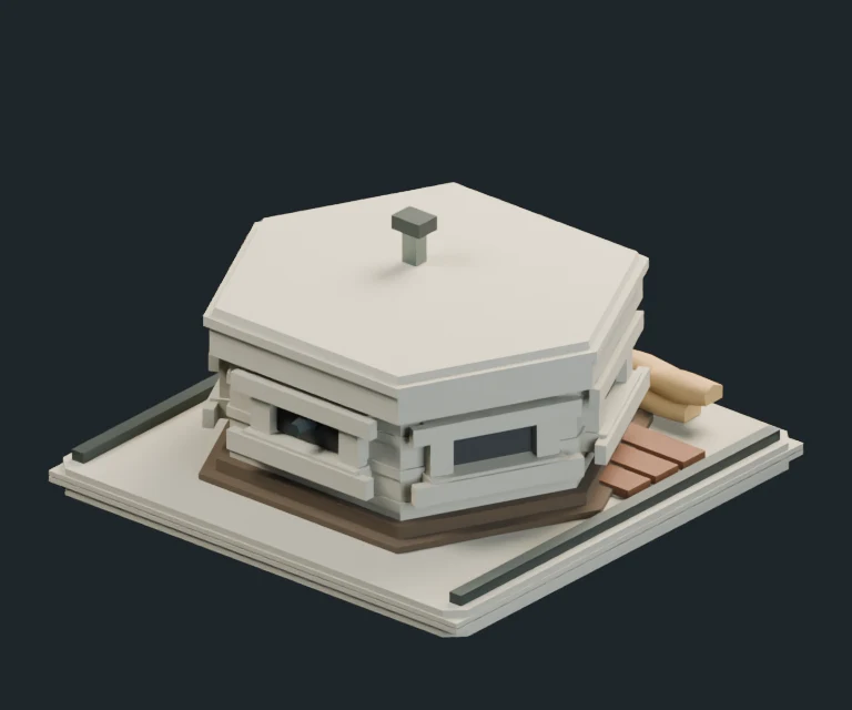 Pillbox, final Blender render