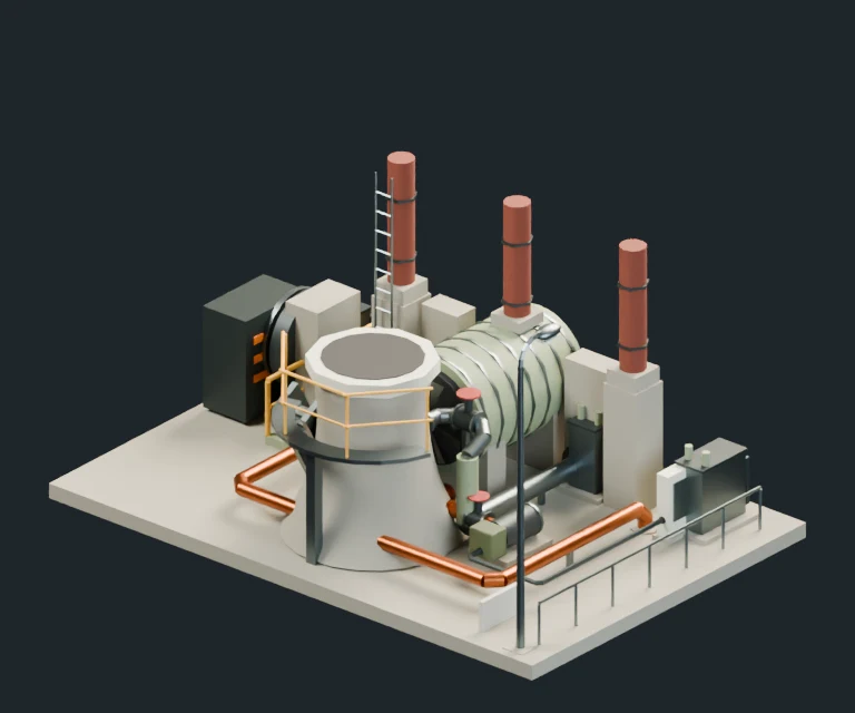 Power Plant, final Blender render
