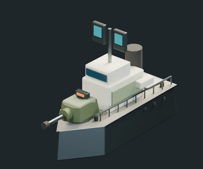 Gunboat, final Blender render