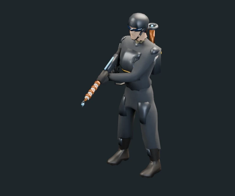 Shock Trooper, final Blender render