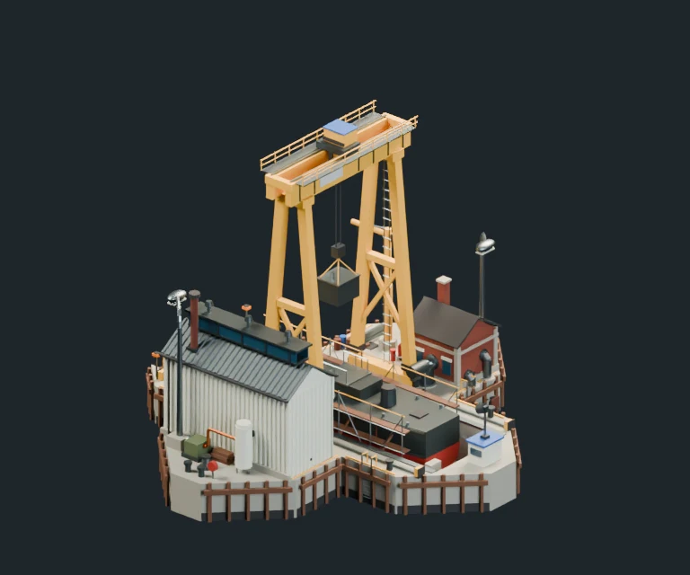 Naval Yard, final Blender render