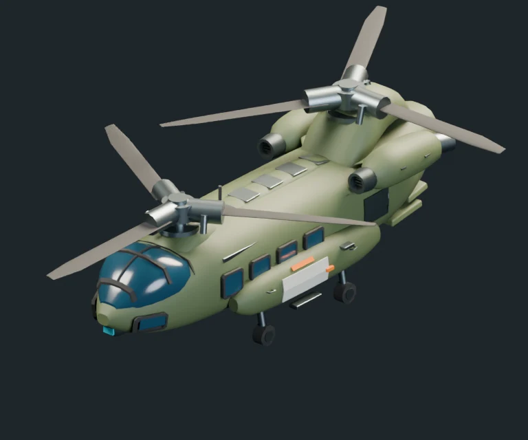Chinook, final Blender render