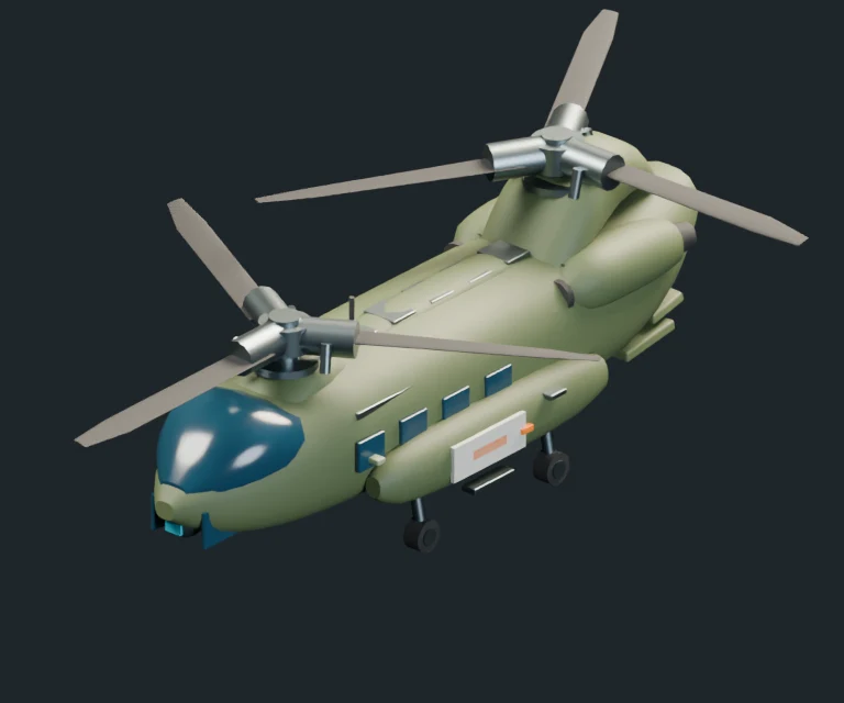 Husk (Chinook), final Blender render