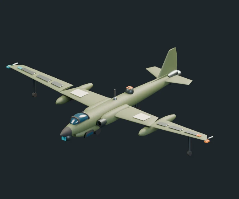 Spy Plane, final Blender render